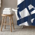 thumbnail image 3 of Creative Products Navy Paint Strokes 71x74 Shower Curtain, 3 of 7