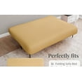 thumbnail image 4 of AllWays Plaza Armless Futon Cover - Easy Stretchable Futon Covers Full Size,Soft Elastic Textured Fabric Sofa Bed Cover, Sofa Protector Cover for Kids & Pets, Machine Washable Couch Slipcover - Beige, 4 of 16