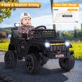 thumbnail image 4 of Gymax Camion Voiture pour Enfants 12 V à Batterie, Véhicule Électrique pour Tout-Petits avec 3 Vitesses, Noir, 4 of 10