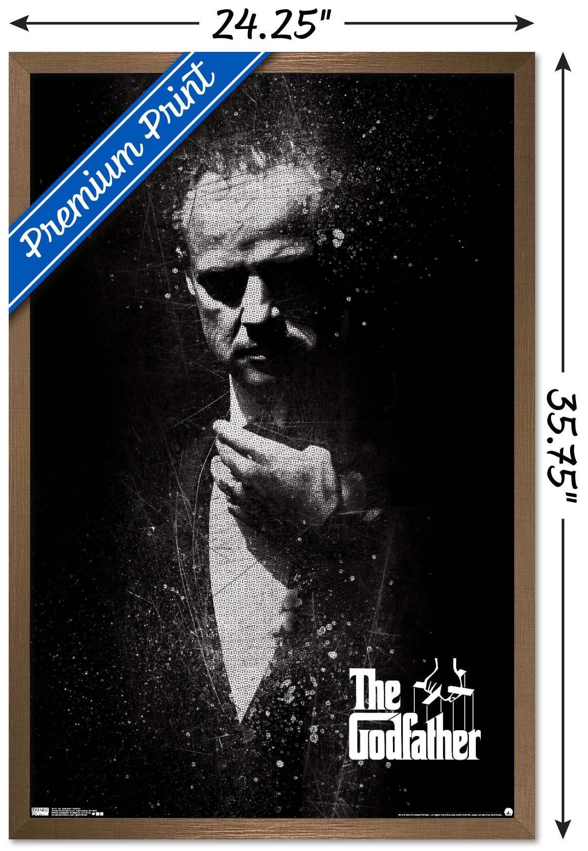 The Godfather - Portrait Wall Poster, 22.375" x 34", Framed