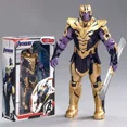 thumbnail image 4 of Figura de anime de Marvel Los Vengadores de 18 cm, Iron Man, Spider-Man, Capitán América, Thor negro, Pantera, figura decorativa, modelo de regalo, juguetes, 4 of 5
