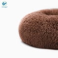 thumbnail image 7 of Deago Soft Plush Pet Bed For Dogs & Cats Fur Donut Round Beds Cushion Pets Warm Mat (Brown, 27.5"), 7 of 7