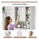 thumbnail image 5 of Bathroom Wall Cabinet Sliding Door Bathroom Cabinet 3 Layers Wooden Cabinet Wall-Mounted Cabinet One Open Shelf Floating Cabinet for Bathroom Toilet Bedroom Kitchen Storage Cabinet White, 5 of 10