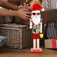 thumbnail image 2 of Gymnture Hawaiian Themed Wood Nutcracker Christmas Nutcracker Summer Nutcracker Crafts Home Decor, 2 of 11