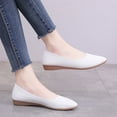 thumbnail image 6 of ZTTD Fashion Women Pointed Toe Slip-On Shoes Solid Color Jobs Single Shoes Peas Shoes, 6 of 9