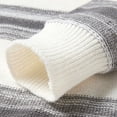 thumbnail image 4 of Men's Vintage Sweater Oversized Cable Knit Crewneck Pullovers Casual Fall Winter Long Sleeve Striped Sweaters (XXL, Beige), 4 of 8