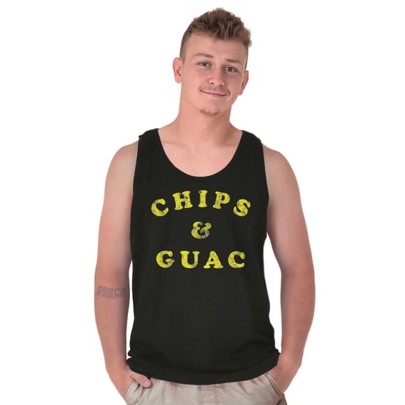 Chips and Guac Food Lover Workout Gym Tank Top T Shirts Men Women Brisco Brands S