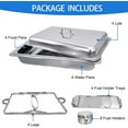 thumbnail image 3 of Chafing Dish Buffet Set 4 Pack 8QT Stainless Steel Food Warmer Chafer Complete Set with Water Pan, Chafing Fuel Holder for Party Catering, 3 of 8