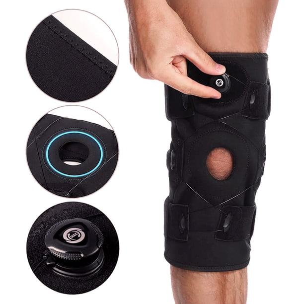 Rodillera Deportiva de Neopreno Helse con Compresión Ajustable Modelo RD-NEO1 (Aro Acolchado, Estabilizadores Laterales, Talla Única, Color Negro)