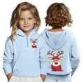 thumbnail image 3 of Boy Hoodie Sweatshirt - Kids Christmas Hoodie Boy Girl Long Sleeve Sweatshirt with Pocket and Zipper Winter Fashion (Color:Light Blue,Size:11-12 Years), 3 of 5