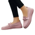 thumbnail image 3 of Aayomet Casual Tennis Shoes for Women with Arch Support Women Breathable Lace Up Shoes Casual Shoes Unisex Lightweight Work,Pink 8, 3 of 5