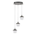 thumbnail image 2 of Kendal Lighting Arika 15-watt Integrated LED 3-light Pendant Pan Stainless Steel Finish, 2 of 3