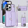thumbnail image 1 of Case for iPhone 15 Pro Max/ 15 Ultra, Crossbody Case with Card Slots, Detachable Strap Wristlet Leather Protective Phone Cover, 1 of 5