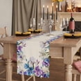 thumbnail image 2 of Table Runners 90 Inches Long Dress Scarves, Blue Purple Flowers Farmhouse Coffee/Dining/Kitchen Table Runner for Living Room, Spring Seasonal Botanical Florals 13x90 Inch, 2 of 9