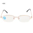 thumbnail image 3 of Gafas de lectura unisex con bloqueo de luz azul +3,50, lentes transparentes para hombres y mujeres a la moda Golden Glamour, 3 of 8