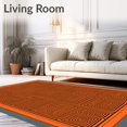 thumbnail image 2 of ODIKA 4'x6' Machine Washable Non-Slip Area Rug, Exquisite Maze Labyrinth Fashionable Upscale High Traffic Rug, Orange, 588473, 2 of 7
