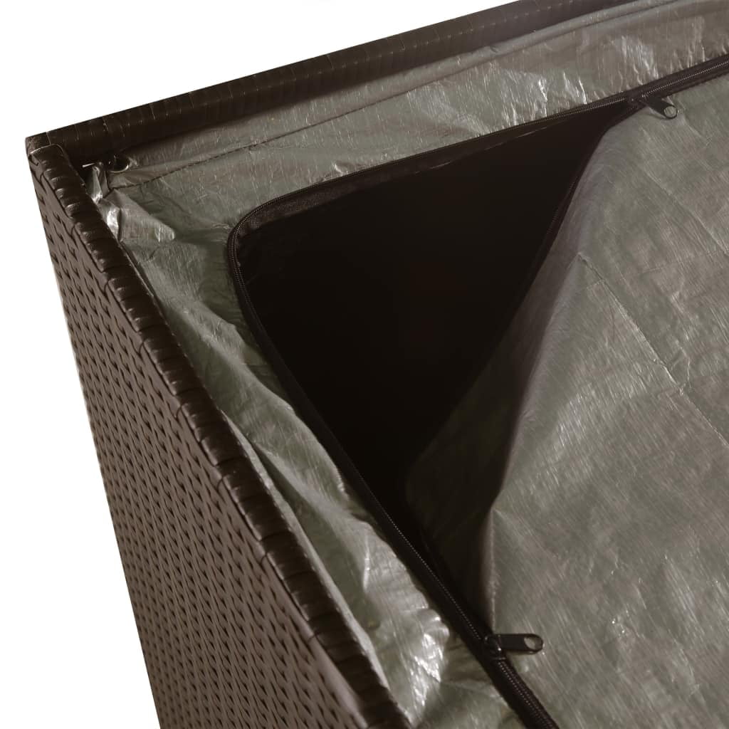 Kepooman 59" Outdoor Patio Rattan Storage Box for Garden Deck, Brown Kepooman 59" Outdoor Patio Rattan Storage Box for Garden Deck, Brown