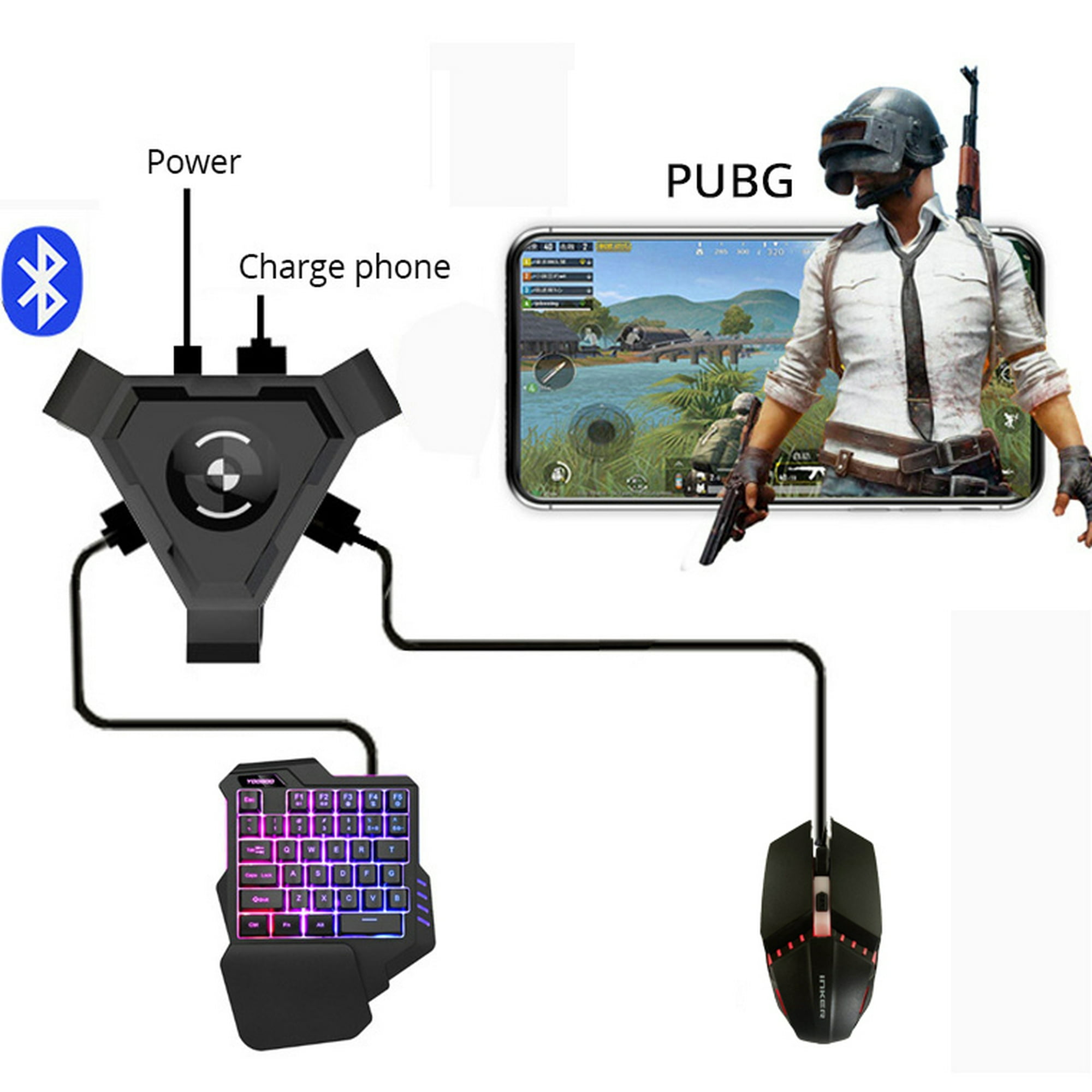 мобильный геймпад pubg контроллер игровая клавиатура мышь конвертер для android ios фото 7