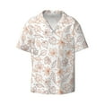 thumbnail image 3 of Goofa Maple Leaves Printed Men's Casual Short-sleeved Shirt,Lightweight Breathable Button-down,Summer Casual men's top,Versatile Fashion shirt-3X-Large, 3 of 7