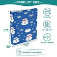 thumbnail image 5 of Snowmen and Snowflakes 12.4x10.6in PVC Round Ring Binder, D-Ring 3-Hole, Metal Clip, 200 Sheets, 5 of 10