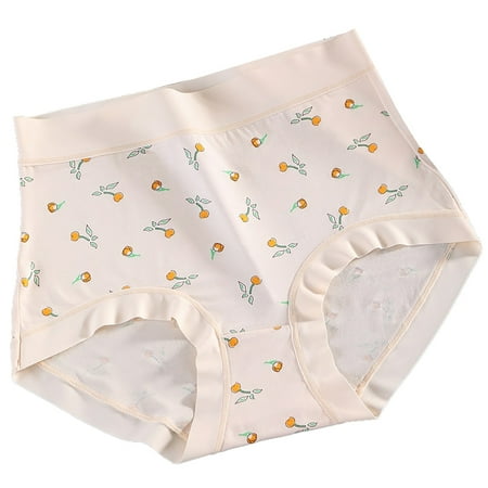 Endives Panties for Women Plus Size Women High Waist Fashion Breathable Printing No Silk Comfortable Women