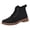 I-033 Black, variant on I-033 Beige Vintage Lace Up Ankle Boots For Women Desert Boots Casual Round Toe Faux Leather Fall Footwear