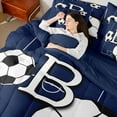 thumbnail image 4 of Castle Fairy Teens Female Men Personalized Initial B Bedding Comforter Set 7pcs,Sport Theme Queen Bedding Sets Super Cozy,Ball Gamer Soccer Queen Sheet Sets,Luxury Bedroom Decor,Reversible, 4 of 8