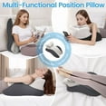 thumbnail image 6 of SHANNA Memory Foam Wedge Pillow for Adults, Multi-Purpose Bed Sofa Support Pillow with Removable Cover for Sleeping /Sitting Up/Reading, Back Knee Leg Support for Relaxing, Gray/Black, 6 of 7