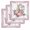 White, variant on Easter Bunny Roses Kitchen Dish Towels for Drying Dishes Set of 3, Pink Floral Spring Botanical Waffle Weave Microfiber Hand Tea Bathroom Towels Quick Dry & Absorbent Towel 12x12