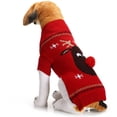 thumbnail image 2 of Abrigos para perros, suéter de invierno para perros, suéter con patrón navideño, abrigo de punto de invierno, ropa para mascotas, suéter de moda, regalo para perros (rojo M) oso de fresa Electrónica, 2 of 5