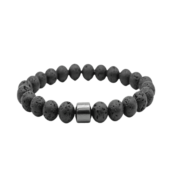 Pulsera Xtellar Con Hematita Y Piedras Naturales Energia Proteccion