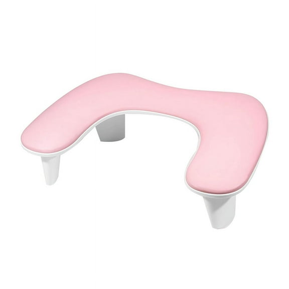 Arm Rest for Nails Tech Shaped Manicure Nail Hand Rest Pillow Cushion, Big Microfiber Nail Arm Rest Stand Pink