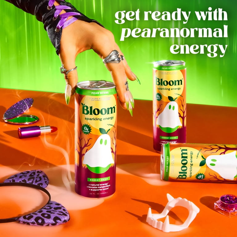 Bloom Nutrition Sparkling Energy, Pear Scare, 12oz Can - Walmart.com