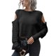 thumbnail image 2 of Suéter de punto con hombros descubiertos para mujer, Otoño Invierno, con hombros descubiertos, suéter de manga larga para mujer, suéteres de punto para mujer, ingeniería de precisión, 2 of 6