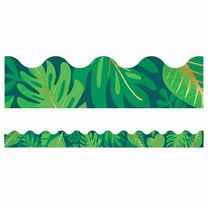 Carson Dellosa CD-108404-6 Tropical Leaves Scalloped Borders One World - 6 per Pack