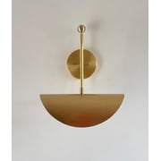 Handmade Brushed Brass Wall Sconce Light | Mid Century Cone Light
