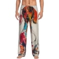 thumbnail image 1 of Fotbe Colorful Dachshund Art Pantalones de Pijama para Hombre, Pantalones de Dormir, Pantalones de Casa con Cintura Ajustable y Bolsillos-Large, 1 of 6