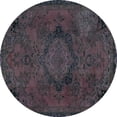 thumbnail image 1 of Ahgly Company Indoor Round Abstract Light Blue Modern Area Rugs, 6' Round, 1 of 4