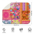 thumbnail image 2 of Bohemian Boho Kitchen Drying Mat - Super Absorbent Microfiber Dish Drying Pad with Boho Theme - Foldable Heat Resistant Countertop Mat for Dishes 18"x24", 2 of 5