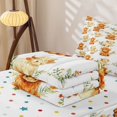 thumbnail image 5 of jejeloiu Cute Highland Cow Pattern Zipper Twin Comforter Sets with Fitted Sheet and 2 Pillowcases Kids,Rustic Farm Animals Zipper Bedding Set For Men,Reversible,4 Pieces, 5 of 7