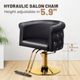 thumbnail image 6 of UBesGoo Barber Chair Salon Styling Chair Black Gold Hydraulic Pump, Black & Gold, 6 of 8