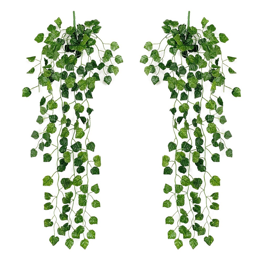 2Pcs Artificial Ivy Garland Fake Vine Plant Hanging Leaf Wedding Fence  Greenery Decor 
