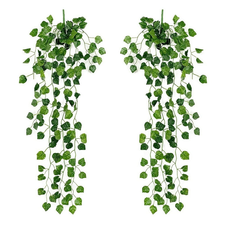 2Pcs Artificial Ivy Garland Fake Vine Plant Hanging Leaf Wedding Fence  Greenery Decor 