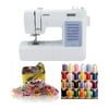 Brother CS5055 Sewing Machine (White) with Sewing Clips and Threads Bundle