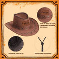 thumbnail image 6 of KAINSY Personalized Cowboy Hats for Kids Custom Western Cowboy Cowgirl Patry Hats Western Cowboy Hats Leather Name(Child), 6 of 9