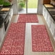 thumbnail image 1 of MeyJey Juego de Tapetes de Cocina Rojas de 3 Piezas, Antideslizantes y Lavables a Máquina Mats para el Piso Del Hogar y la Sala de Estar, 1 of 16