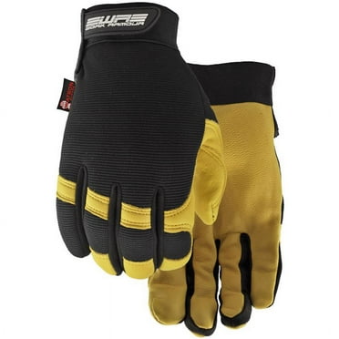 Watson Gloves 7028825 Flextime Womens High Performance Protection Gloves, Black & Yellow - Large