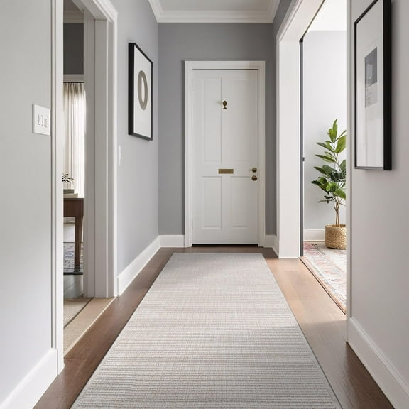 Beverly Rug Easy Jute Outdoor Indoor Non Shedding Easy-Cleaning Rug Off-White 2x7