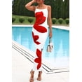 thumbnail image 4 of Vestido PRETTYGARDEN Floral Maxi con Tirantes Finos Blanco Talla L, 4 of 8