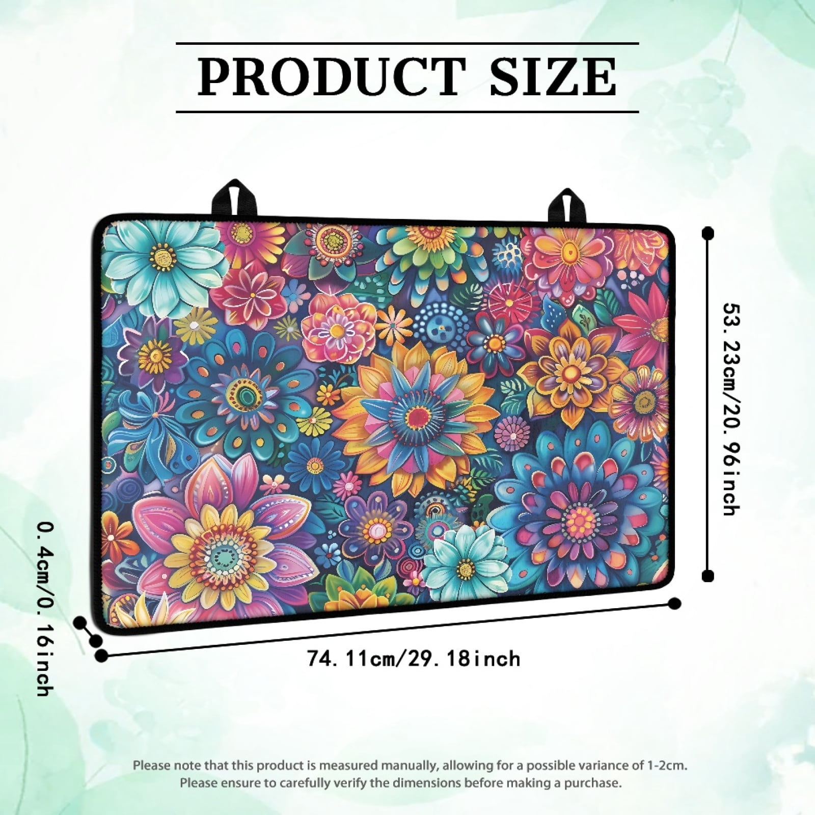 Renewold Stove Cover for Stove Top, Ceramic Stove Top Cover Mat Scratch Resistant Oil Resistant Stovetop Cover Oven Mat Protector for Kitchen Decor, Bohemian Flower Dark Blue